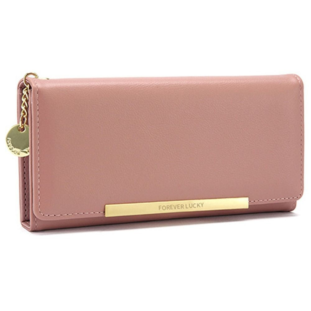 Fashion Portable Solid Color Female Long Purse Zipper Clutch Bag Large Capacity PU Leather Women Zipper Wallet
