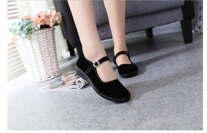 Spring Ladies Black Flats Ballerinas Mary Janes Casual Women Flat Platform Shoes Comfortable Female Shoes Slip On Shoes Woman