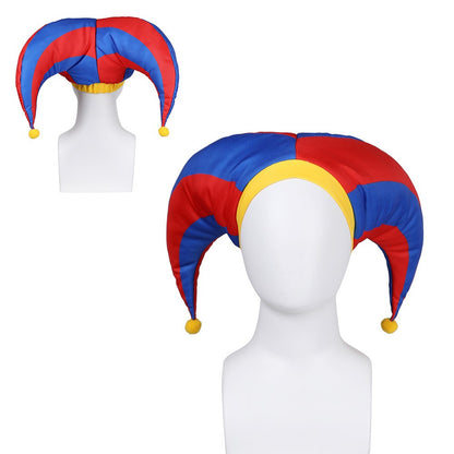 Pomni Cosplay Cartoon Hat Circus Joker Cute Amazing Cap for Children Kids Adult Halloween Party Gifts Props Accessory