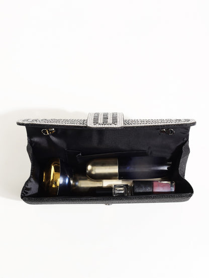 Luxury Glitter Evening Handbag, Rhinestone Evening Bag, Elegant Shiny Banquet Purse