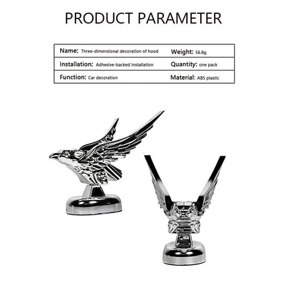 3D Carro Capô Dianteiro Capuz Águia Ornamento Emblema Automotivo Modificação Emblema Cobertura Decoração Acessórios Águia