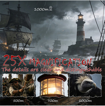 Monóculo Datyson Caribbean Pirate Series 25x30 | Design Telescópico Todo em Metal (Modelo: 5D0008)