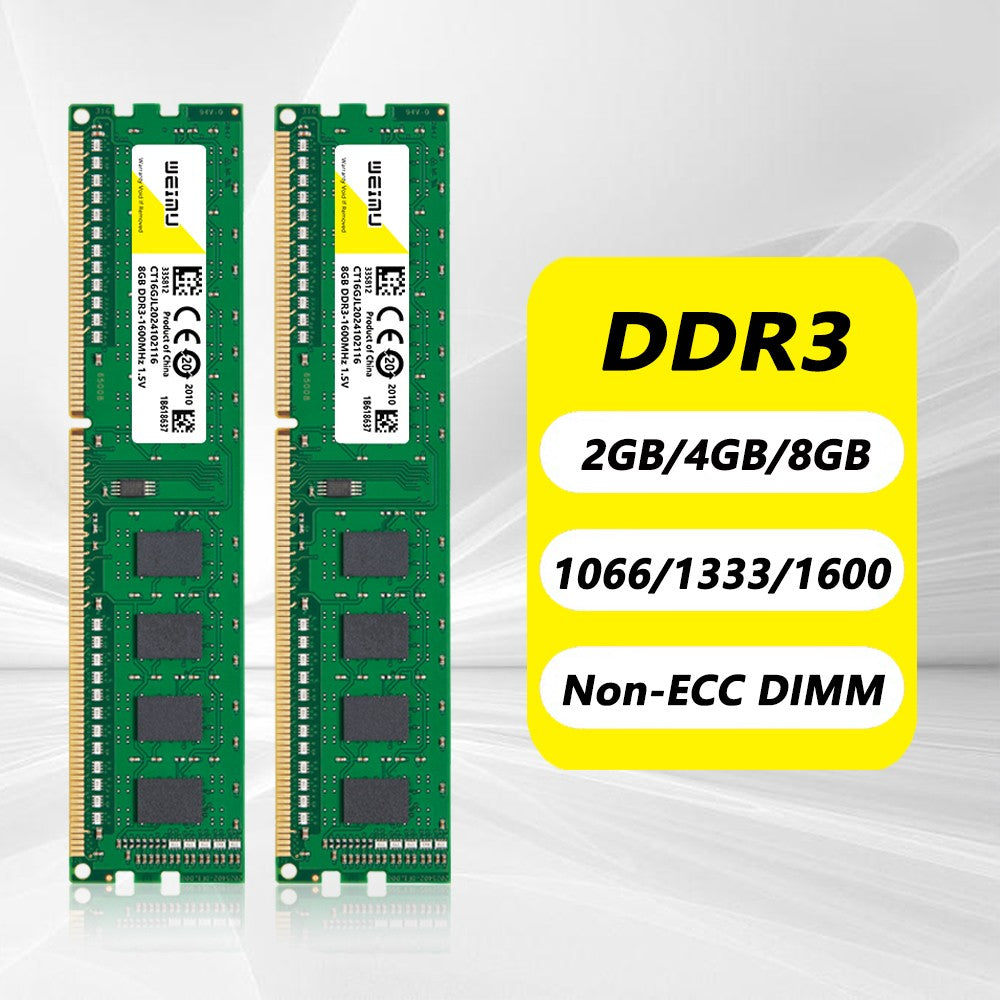 Memória Ram DDR3 4GB 8GB Desktop 1066 1333 1600 1866Mhz PC3 1.5V 8500 10600 12800 240Pinos Non-ECC DIMM Para Intel & AMD