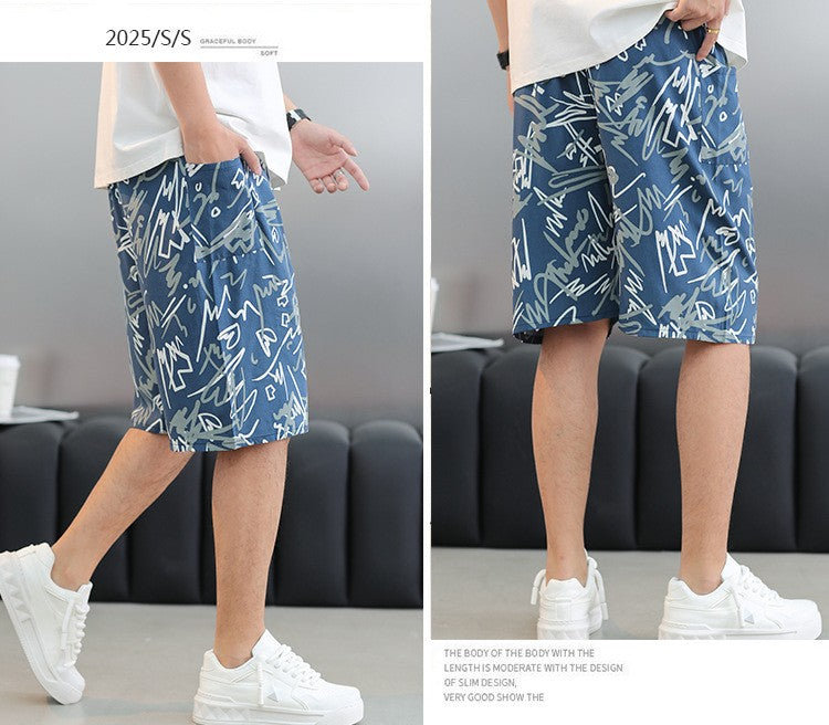 Summer Men Fashion Shorts Clothing Boys Kids Casual Hawaii Vacation Shorts Male Stylish Beach Shorts Big Boys Sleepwear Shorts