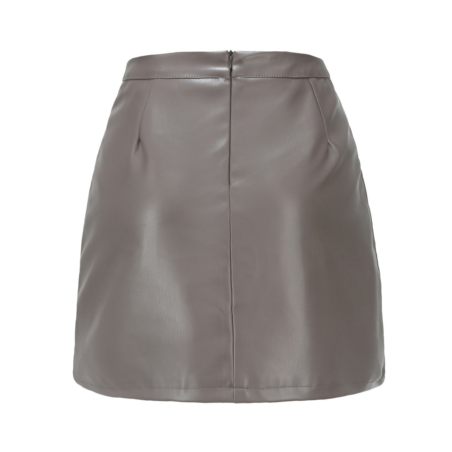 Spring and Summer New PU Leather Skirt Women's Black Elastic Women Slim Sexy Leather Skirts Brown Gray S-XXXL