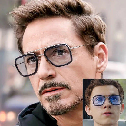 High Quality Iron Man Tony Stark Fishing Sunglasses Square Outdoor Sport Fishing Glasses Men Spider Eyewear Sports Sun Glasses
