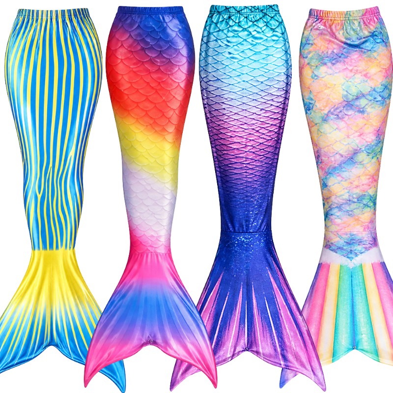 New Beauty Fish Tail Cosplay Swimsuit Ariel Maid Swimsuit Bikini Beach Swimsuit Holiday Dress up Birthday Party Gift No Fins