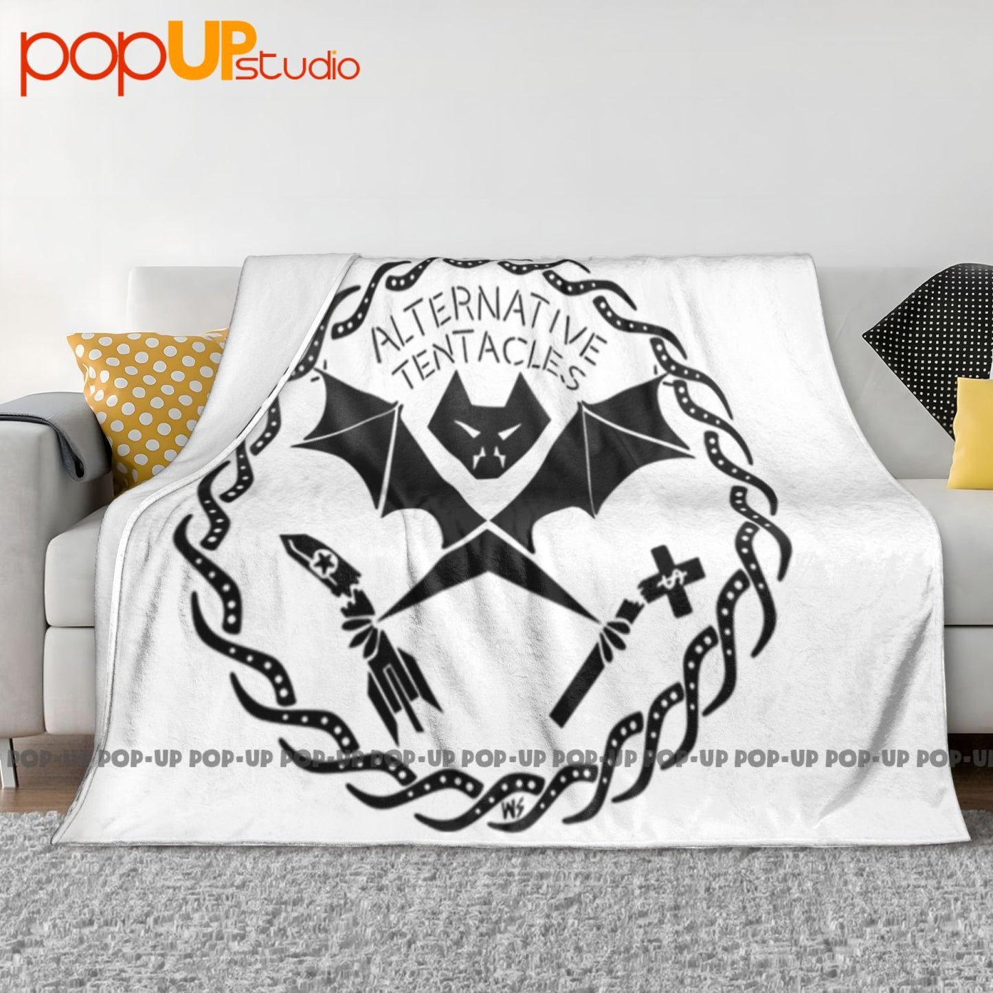 Cobertor Ultra Macio Tentáculos Alternativos Colcha de Inverno Capa de Sofá Capas de Cama