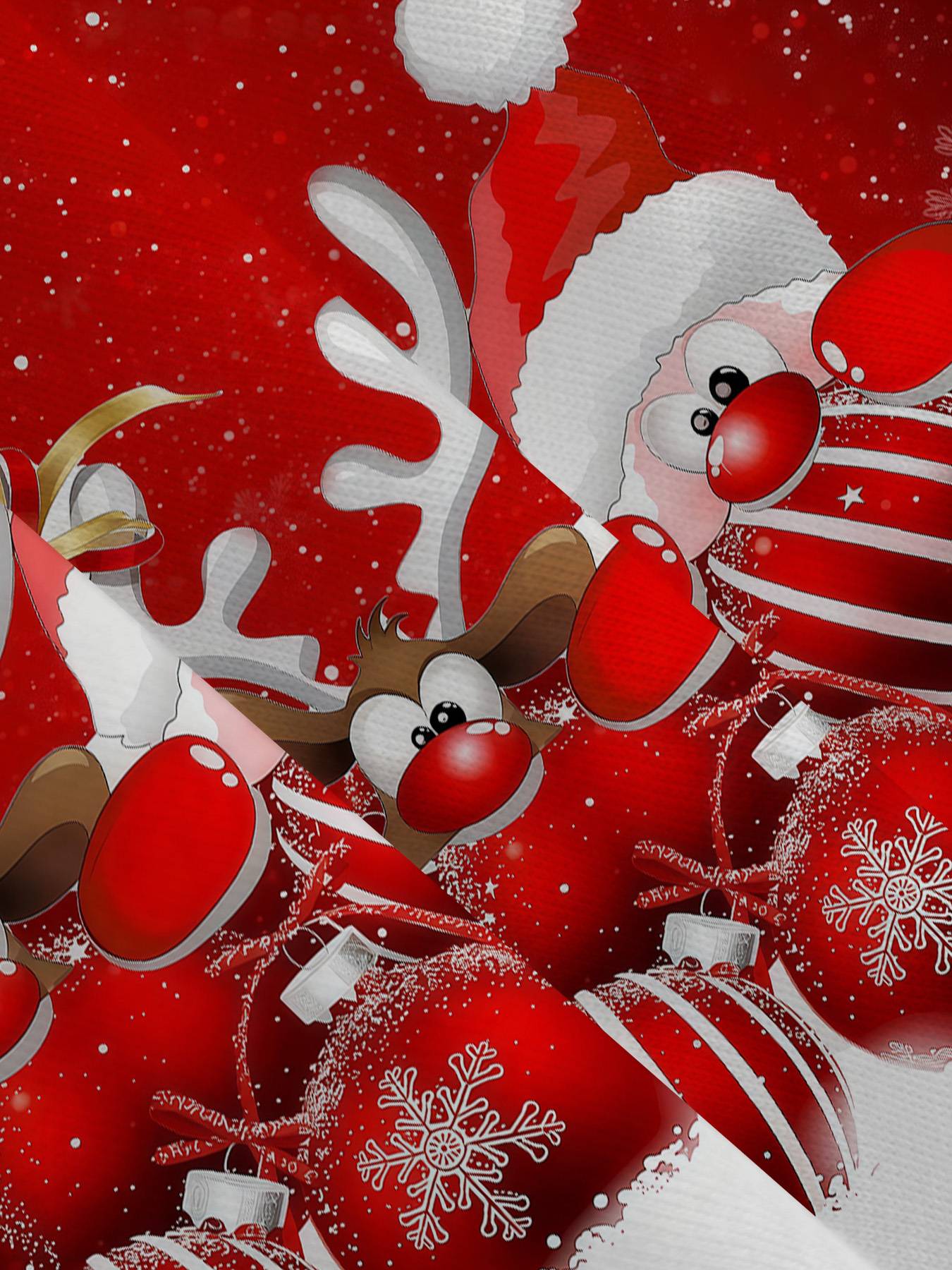 Women's Red White Christmas Print Maxi Dress Party Dress for Holiday Parties, Xmas Events & New Year's Eve A-Line Dress Y2k Tops