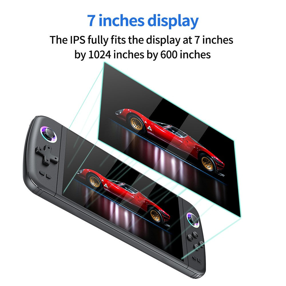 M27 Portable Retro Handheld Game Console 7 Inch IPS Handheld Video Game Player, Open Source Game Device Support Multiple Systems