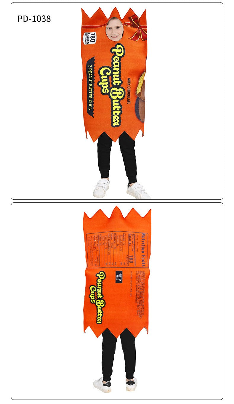 French Fries Costume Cosplay Kid Funny Chocolate Salad Dress Sponge Costumes Boy Girl Snack Club Carnival Fancy Dress Up Outfit
