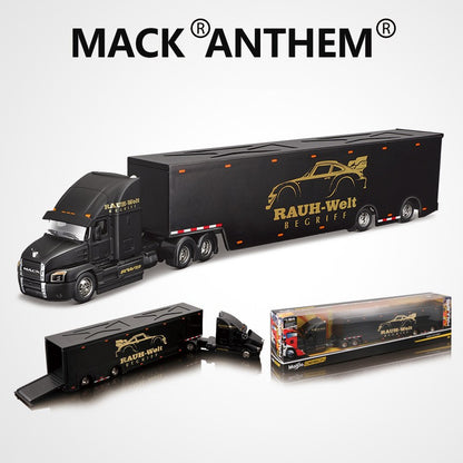 Em Estoque Maisto 1:64 Harley Davidson Mack Anthem Veículo de Transporte Pesado Contêiner Reboque Miniatura de Liga Fundida Brinquedo Carro