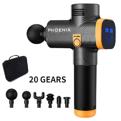 Phoenix A2 Massage Gun Relaxamento Muscular Massageador de Tecido Profundo Vibrador Dinâmico Costas Portátil de Mão Display Pistola de Fáscia Massagem