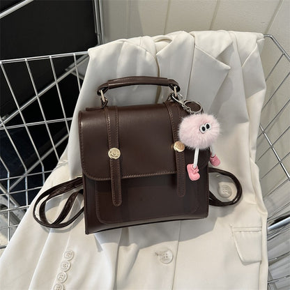 Nova mochila feminina de ombro duplo, moderna, bolsa de ombro único simples e casual, mochila pequena