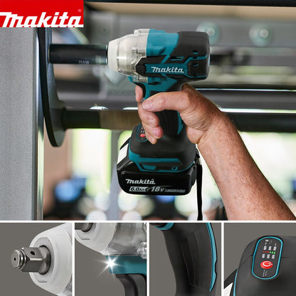 Makita DTW285 Chave de Impacto Elétrica Sem Escova Sem Fio 320N.M Torque Chave 1/2' Ferramentas Elétricas Compatíveis sem Bateria 18V