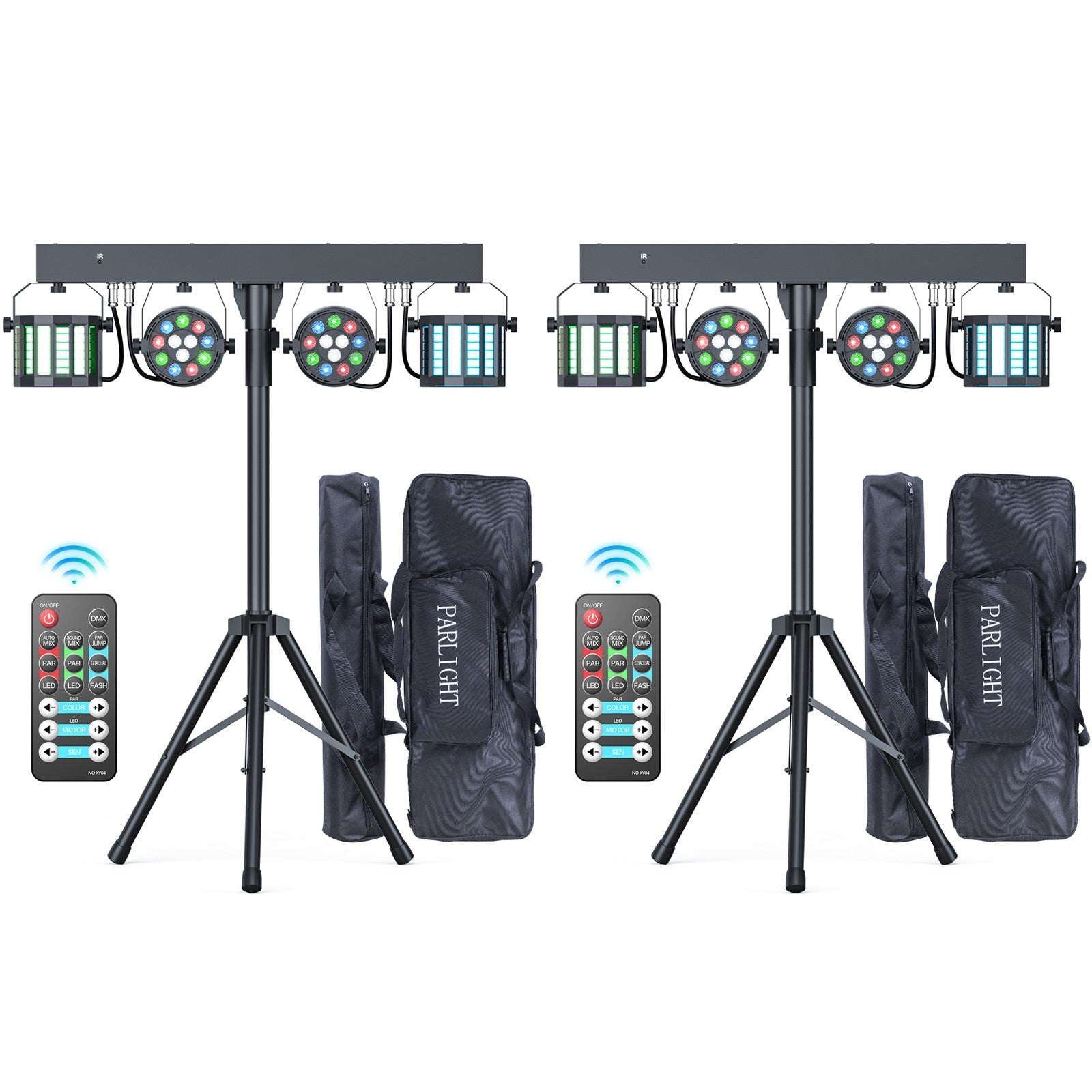 U`King 2Pcs/Set 60W RGBW LED Par Lights Combination Bracket Light DMX512 Stage Light For DJ Disco Concert Wedding Birthday Party