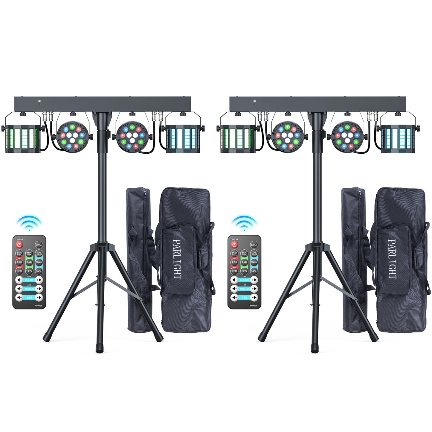 U`King 2Pcs/Set 60W RGBW LED Par Lights Combination Bracket Light DMX512 Stage Light For DJ Disco Concert Wedding Birthday Party