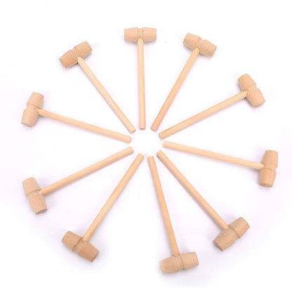 10 Peças Mini Martelo de Madeira Bolas Brinquedo Substituto de Martelo de Madeira Bebê