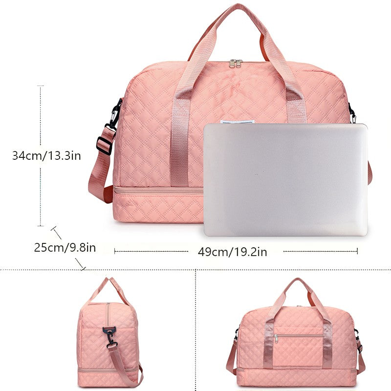 Fashionable Multifunctional Travel Luggage Bag with Independent Shoe Compartment,Suitable for Travel,Sports and Fitness,Camping