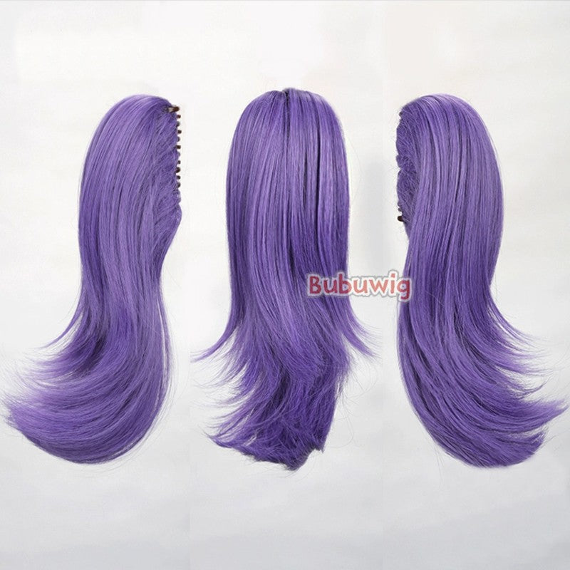 Bubuwig Cabelo Sintético 22 Cores 30cm Curto Liso Rabo de Cavalo Único Moda Anime Preto Vermelho Azul Perucas Cosplay Resistente ao Calor