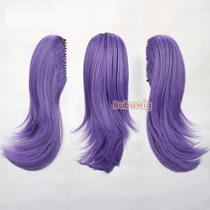 Bubuwig Cabelo Sintético 22 Cores 30cm Curto Liso Rabo de Cavalo Único Moda Anime Preto Vermelho Azul Perucas Cosplay Resistente ao Calor