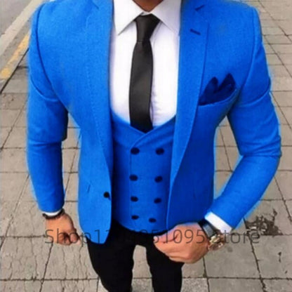 Fashionable brown suit set Suitable for formal occasions such as dinner parties, weddings, and business events. Three pieces, id