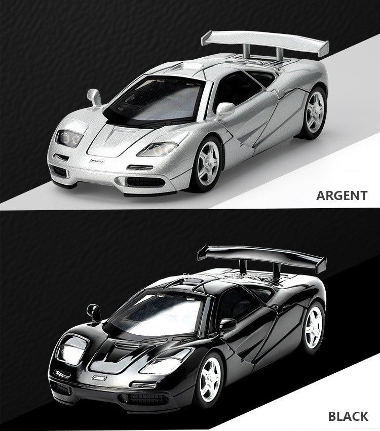 1:32 720S F1 Modelo Miniatura Carros Esportivos Liga Fundida Ornamento Supercarros Som Luz Portas Abertas Puxar Para Trás Presentes Infantis