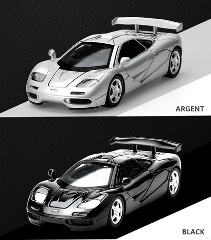 1:32 720S F1 Modelo Miniatura Carros Esportivos Liga Fundida Ornamento Supercarros Som Luz Portas Abertas Puxar Para Trás Presentes Infantis