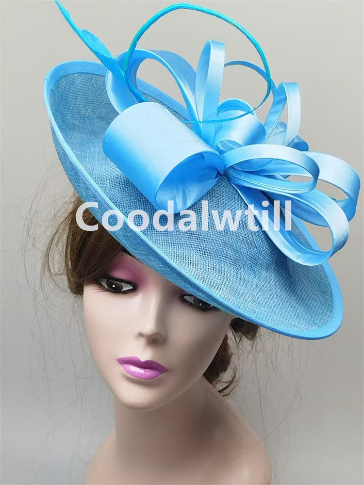 Wedding Mesh Fascinators for Women Tea Party Hat Kentucky Derby Headpiece Feather Fancy Hats Wedding Church Hatinator Headband