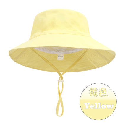 Summer big brim sun hat for child soft breathable basin cap for boys and girls outdoor bucket hat hat Fishing/Beach/Summer UV