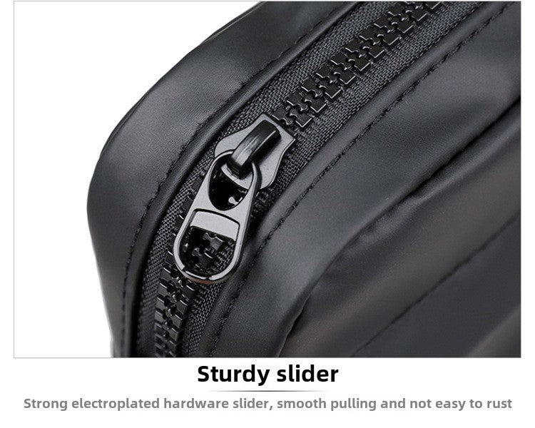 Simple Mini Men Crossbody Bag For Phone Side Bag Casual Waterproof PU Leather Shoulder Bag Business Small Messenger Sling Bags