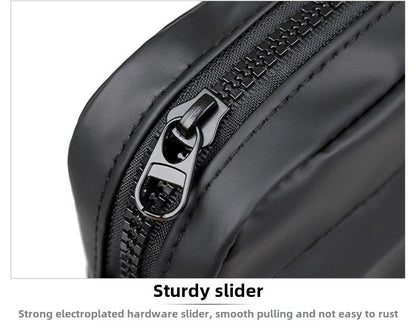 Simple Mini Men Crossbody Bag For Phone Side Bag Casual Waterproof PU Leather Shoulder Bag Business Small Messenger Sling Bags