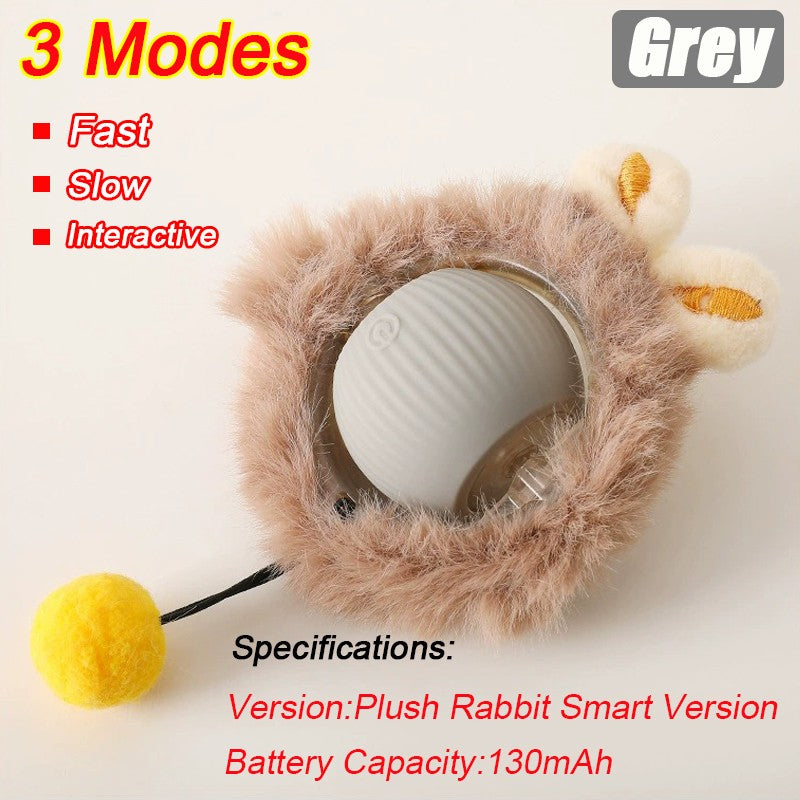 Novo Brinquedo Interativo para Gatos Bola Rolante Automática com Cauda Falsa Brinquedo Elétrico Inteligente Recarregável para Animais de Estimação Treinamento de Cães e Gatos Imita Rato