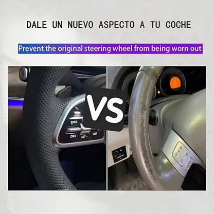 For Volkswagen ID.7 VIZZION 24 Hand-stitched steering wheel cover lightweight and breathable full coverage modification desig