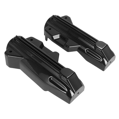 Capas Protetoras de Bengala Dianteira Inferior de Motocicleta Pretas em Plástico ABS para Harley Touring Electra Street Road Glide King FLHR FLTRX FLHX 2014-2022