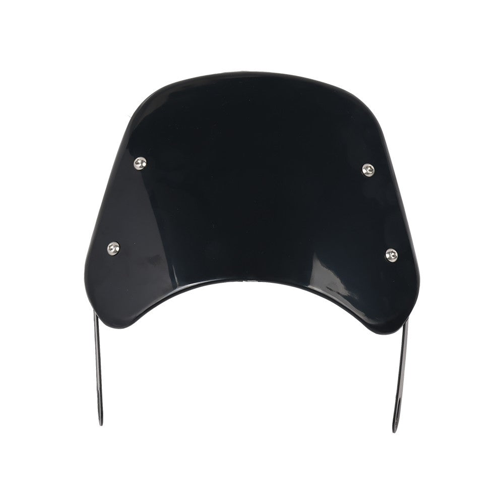 Para-brisa universal para motocicletas, defletor de vento, carenagem para Harley Honda Yamaha Kawasaki Suzuki Cafe Racer, preto