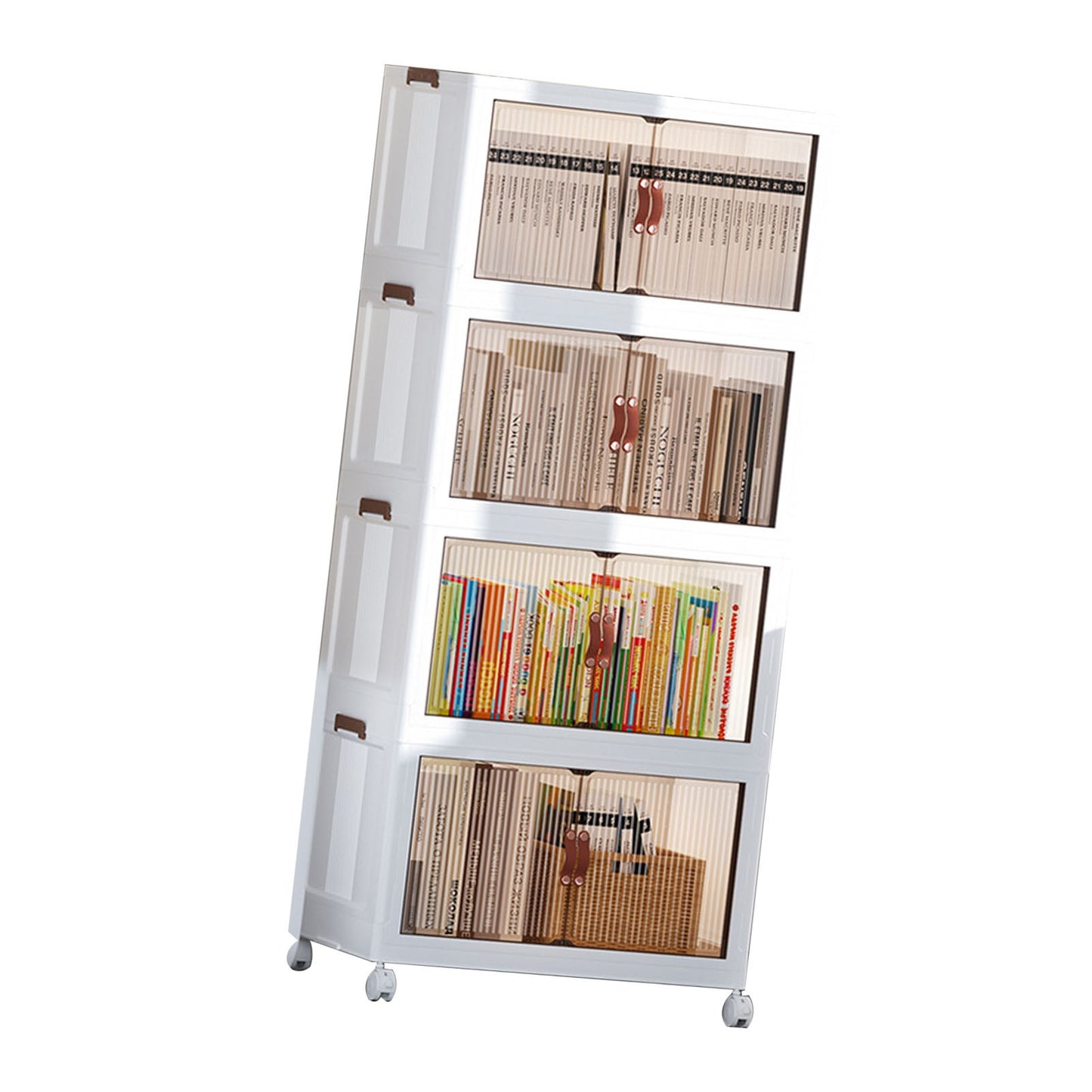 Clearance Deal Folding Children Snack Storage Cabinet Space Saving Organizer Multifunctional Plastic Living Room Baby Wardrobe