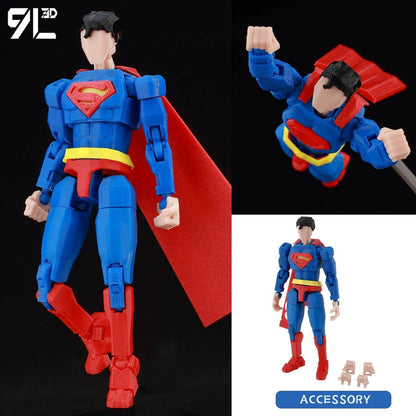 9L3D Superman Menino Invencível Batman Boneco Articulado LUCKY13 Multiarticulado Poseable T13 Titan13 Herói Modelo Dummy13 Brinquedos Colecionáveis
