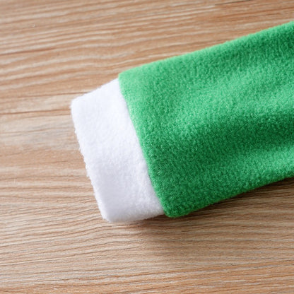 Christmas Newborn Clothes Cute Green Elf Soft 0-18 Boys And Girls Spring And Autumn Long Sleeved Baby Triangle Jumpsuit+Socks