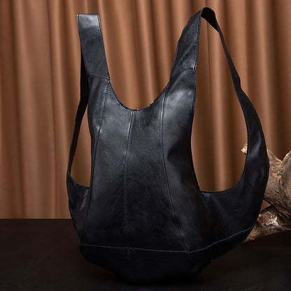 Fashionable retro and unique Beetle backpack, made of Crazy Horse plant tanned soft PU leather, suitable for both men and women