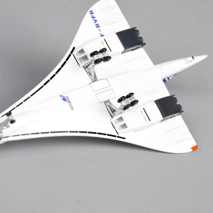 Aviões na Escala 1:400 França 1976-2003 Miniaturas de Aeronaves de Metal Fundido Brancas de Presente Brinquedos de Avião