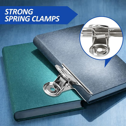 4pcs Stainless Steel Round Head Spring Clamps - Heavy Duty Multipurpose Clips for Office, Kitchen, Home Organization,Food Bags