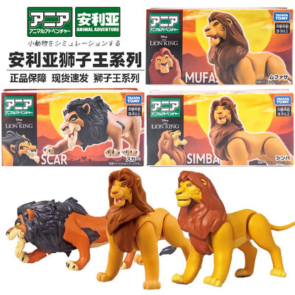 Original O Rei Leão Bonecos de Ação Adulto Simba Mufasa Scar Brinquedo Modelo Animal Simulação Movimento Articulado Presente Infantil
