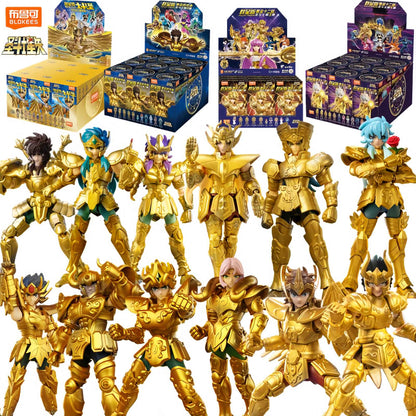 BLOKEES Gold Saints Stars Series Wave1- 4 Blind Box | Saint Seiya Licensed Action Figure Set for Anime Collection & Gift