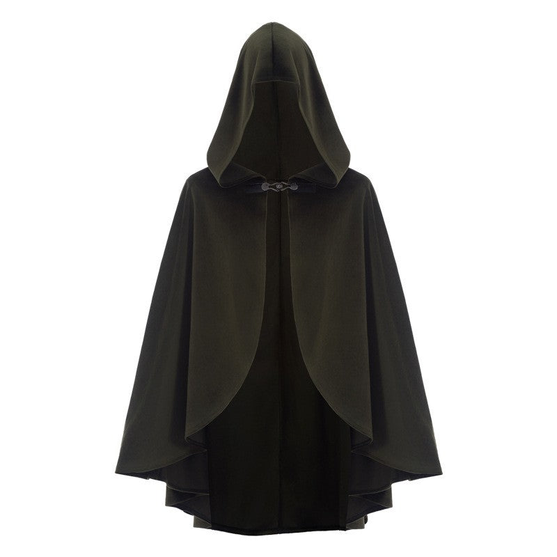 Medieval Retro Hooded Cloak Halloween Grim Reaper Wizard Cosplay Cloak Versatile Costume Accessory Cosplay Costume for Women Men