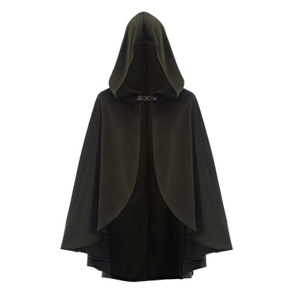 Medieval Retro Hooded Cloak Halloween Grim Reaper Wizard Cosplay Cloak Versatile Costume Accessory Cosplay Costume for Women Men