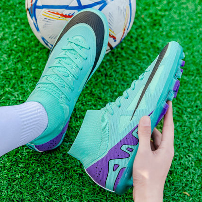 New Men High-top Football Boots Grass Cleats Non-Slip Soccer Shoes Futsal Sneakers High-quality Match Indoor Hot-selling Outdoor