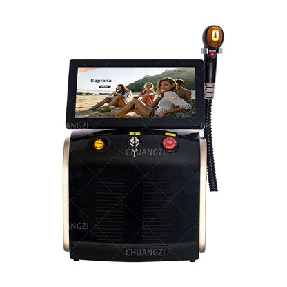 Ice Painless Diode Laser Hair Removal Machine 3 Wavelength 755nm 808nm 1064nm Epilation Definitive Suitable For All Skin Tones