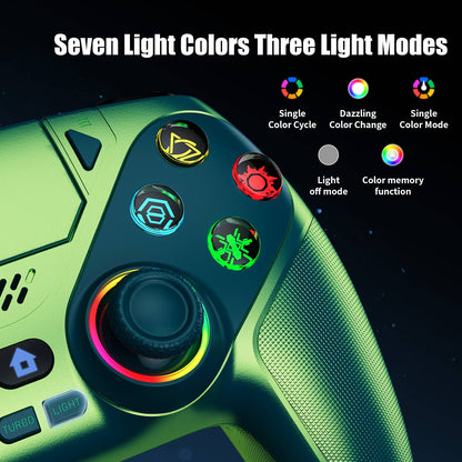 Controller For Playstation 5 PS5/PS5 Pro/Slim/PC,RGB Wireless Gamepad W/Hall Effect Trigger Marco/Turbo Anti-Drift Game Joystick