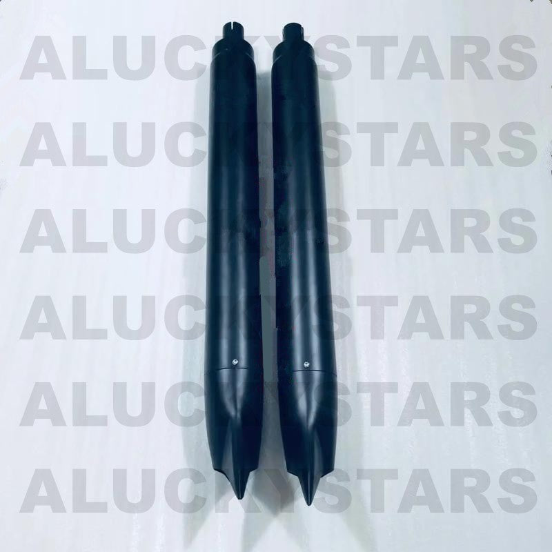 Retro Fishtail Exhaust Slip On Muffler Exhaust Pipe For Harley Touring Electra Glide Road King CVO Street Glide Road Glide 97-24